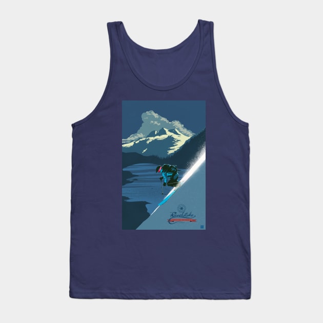 Retro ski print Revelstoke Tank Top by SFDesignstudio